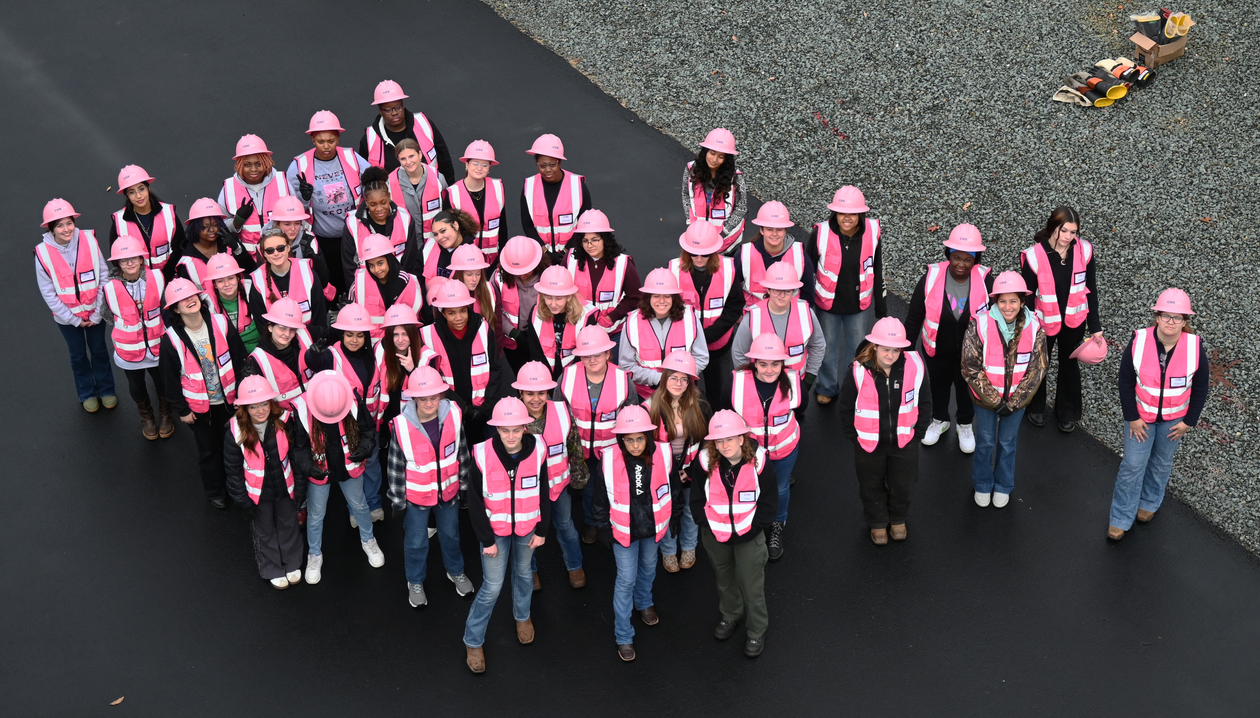Girl Power Overhead Group Shot