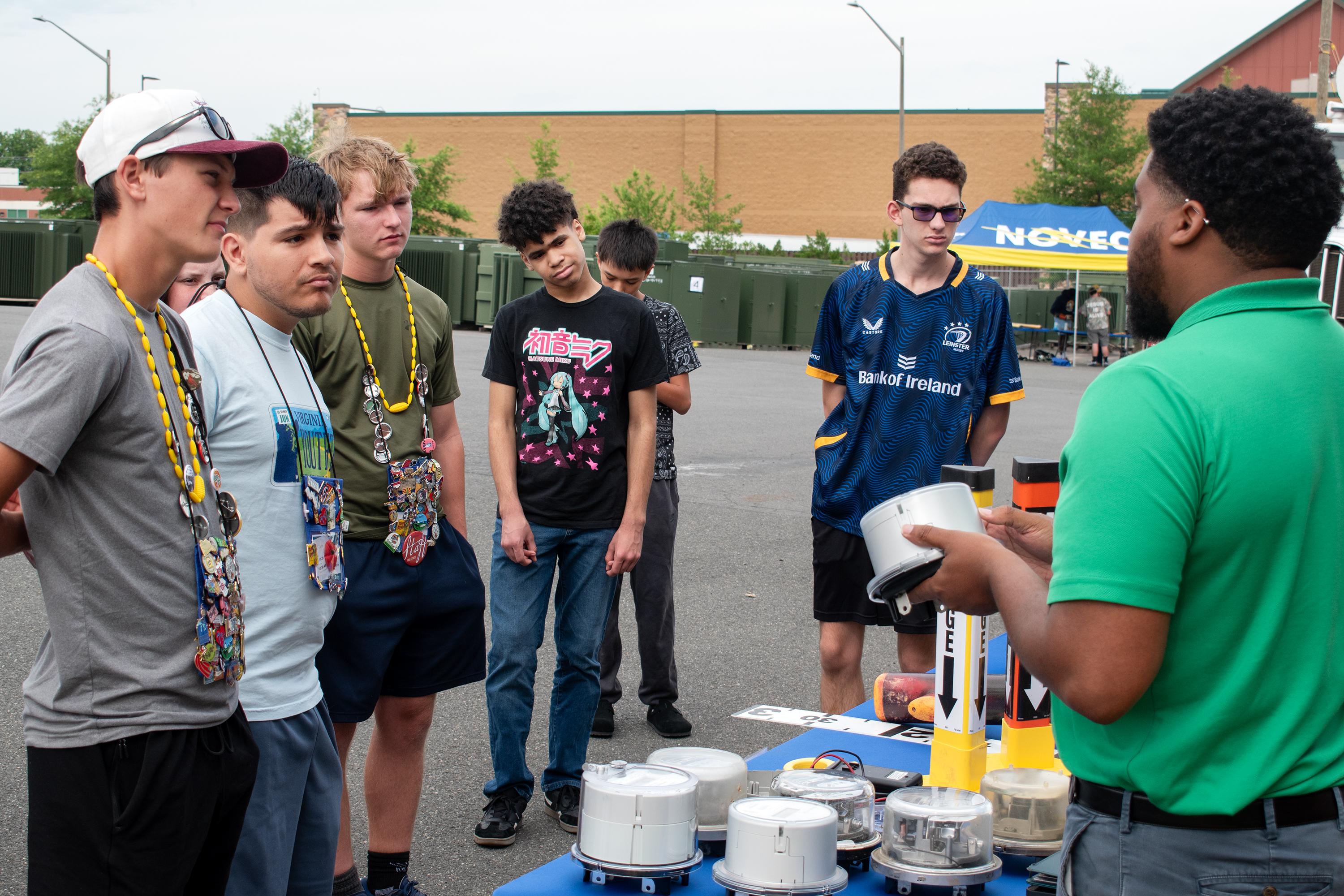Youth Tour participants visit a co-op