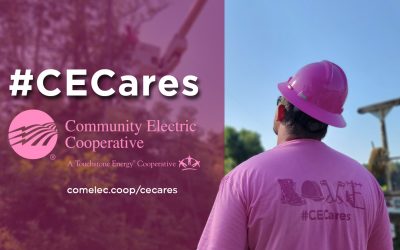 Community Electric Cooperative and RECORE Team Up in Pink